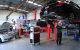Shlomi Kuba inspecting a Mercedes-Benz C-Class on the hoist at K&G Automotive in Underwood